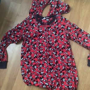 RED DISNEY MICKEY MOUSE ONESIE